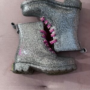 Western Chief Silver Pink Glitter Boots